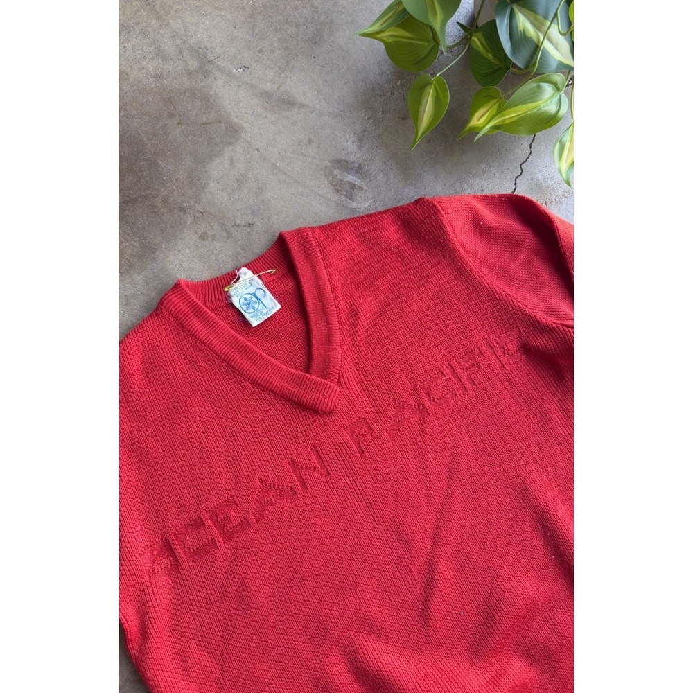 Vintage OP Ocean Pacific Men's M Spell out Crewneck‎  Acrylic Ski Sweater